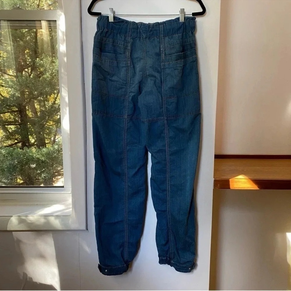 New Free People Angelo Denim Pull On Jeans Pants Drawstring Slouchy We The Free - Picture 10 of 14